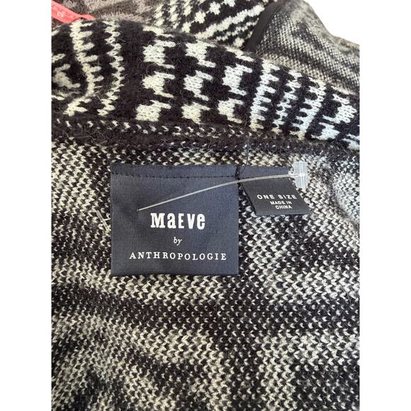 Maeve Anthropologie Square Patchwork Cardigan Boxy Open Front One Size - Picture 6 of 7